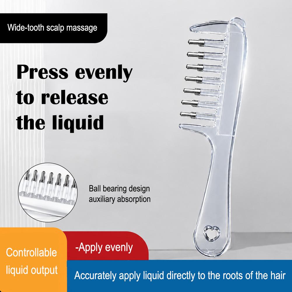 Root Stimulator Liquid - ヘアエッセンシャルオイルアプリケーターコームローラーボール液体ガイドコーム頭皮マッサージ毛根オイル塗布ディスペンシングコームヘアケア