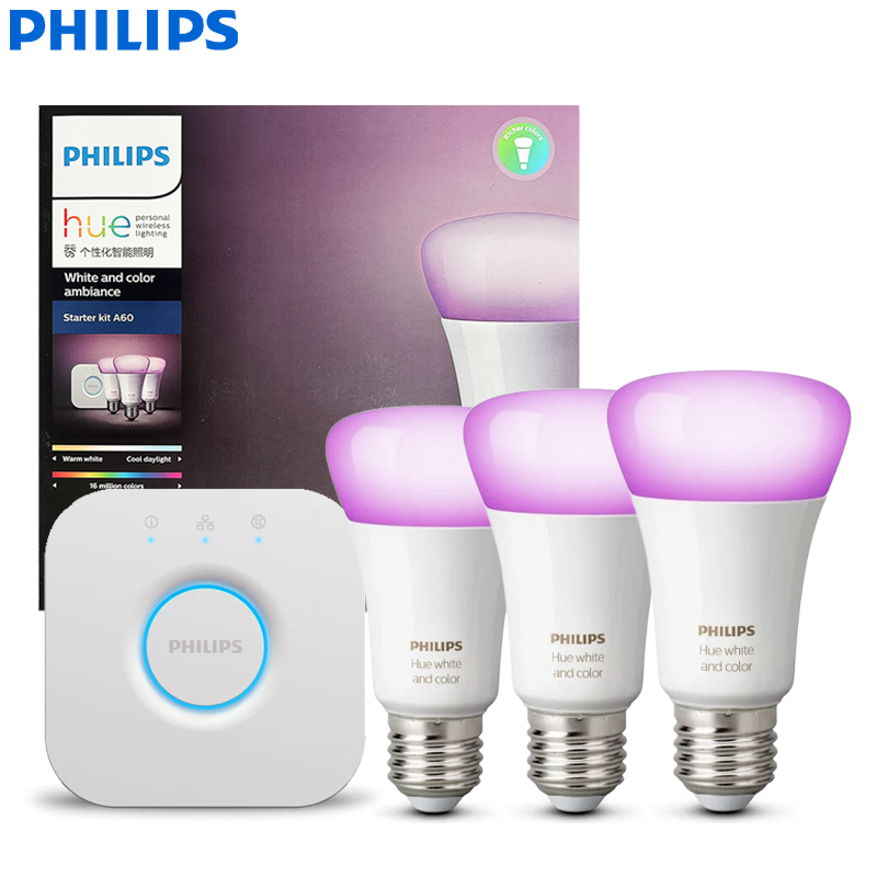 フィリップスHueスマートライトスターターキット 3個のE2 - Philips Light Hue Color のレビューと価格