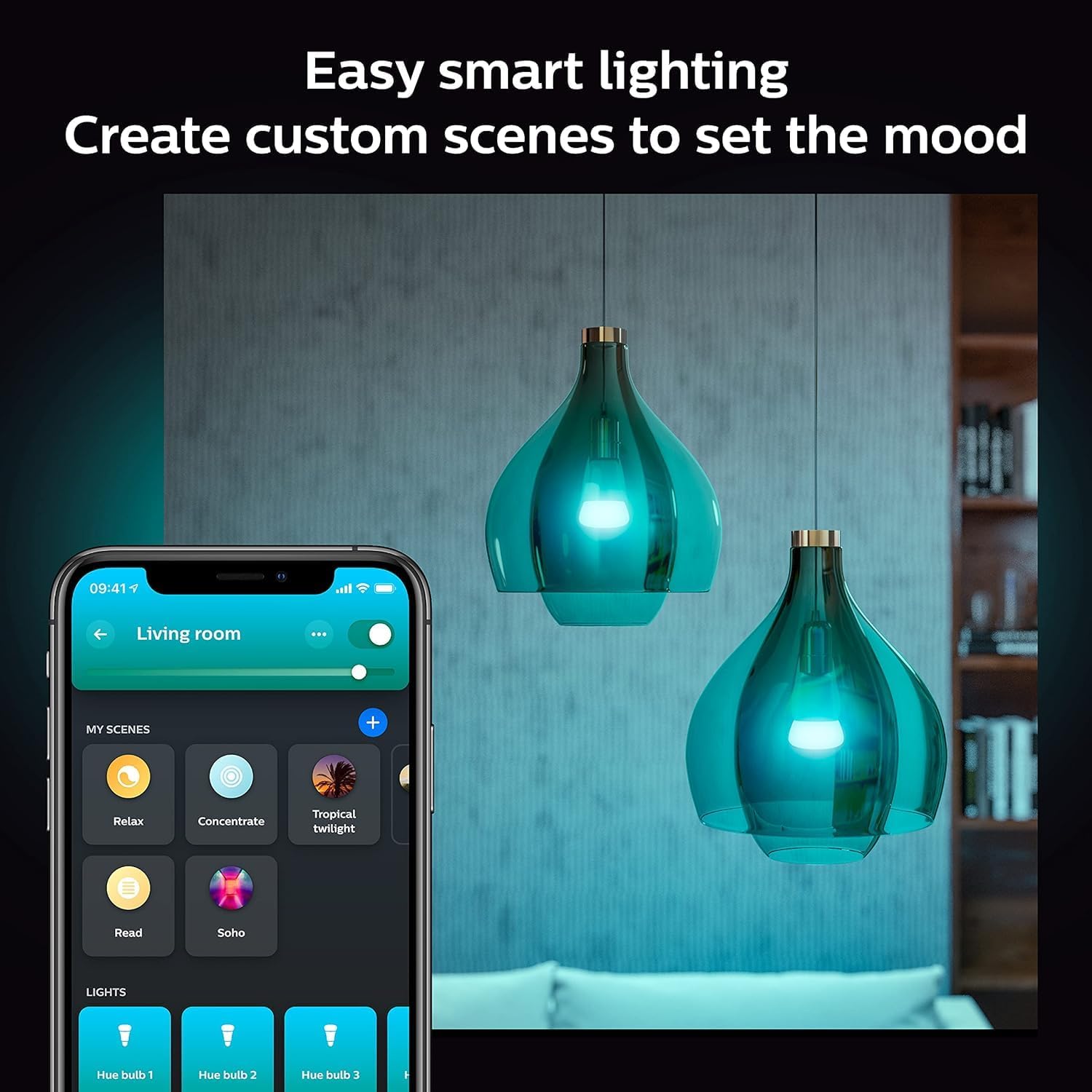 フィリップスHueスマートライトスターターキット 3個のE2 - Philips Light Hue Color のレビューと価格