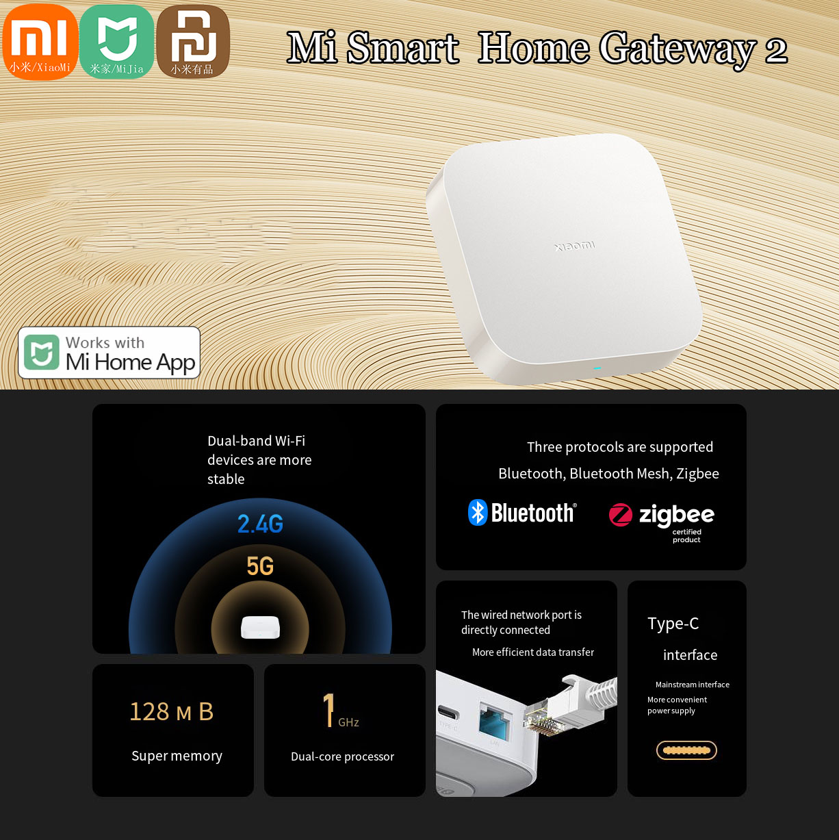 Xiaomi Mijia-接続されたホームハブ,オリジナル, - Xiaomi Hub Mijia Hub のレビューと価格