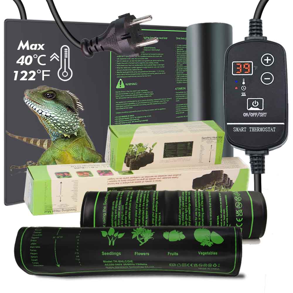 防水爬虫類加熱マット,7〜100W,16〜40 ℃ の植物加 - Heat Mat Seedling のレビューと価格