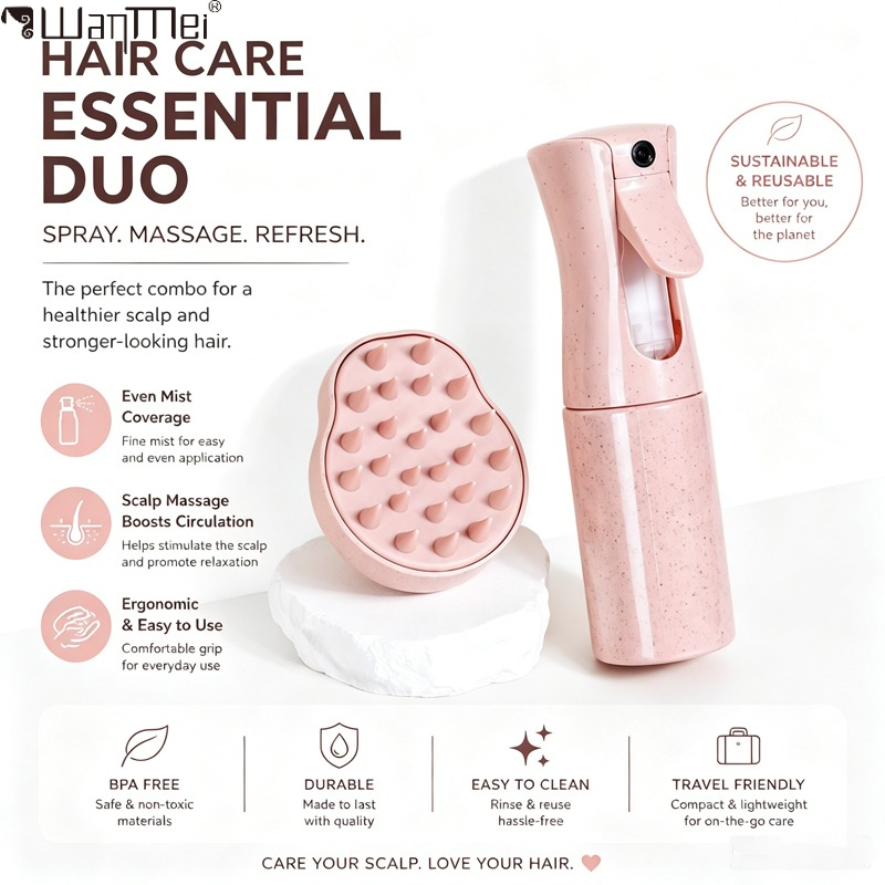 ヘアケアセット 詰め替え式ファインミストスプレーボトル＆ソフ - Misting Bottle Fine のレビューと価格