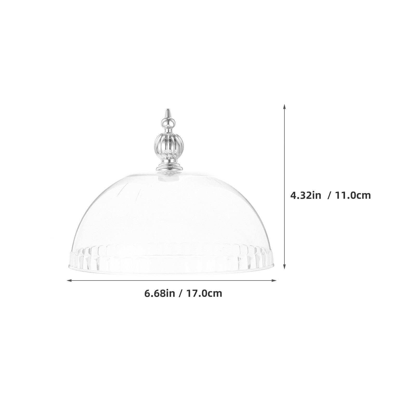 透明プラスチック製ケーキドームカバー 6.8インチ 耐熱性  - Plastic Dome Clear のレビューと価格