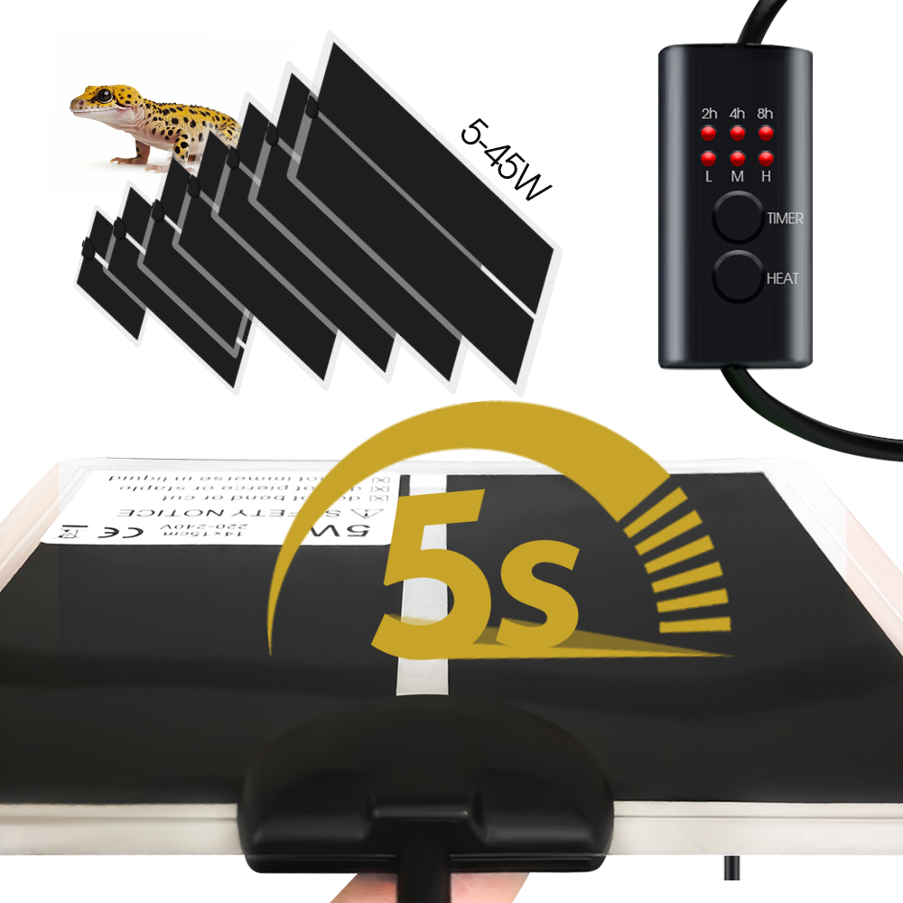 爬虫類用の調整可能な温度コントローラー,加熱パッド,EUプラ - Heat Mat Seedling のレビューと価格
