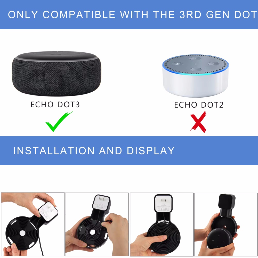 Echo Dot 3 用ウォールマウントホルダーコード管理ブ - Amazon Speaker Echo Pop のレビューと価格